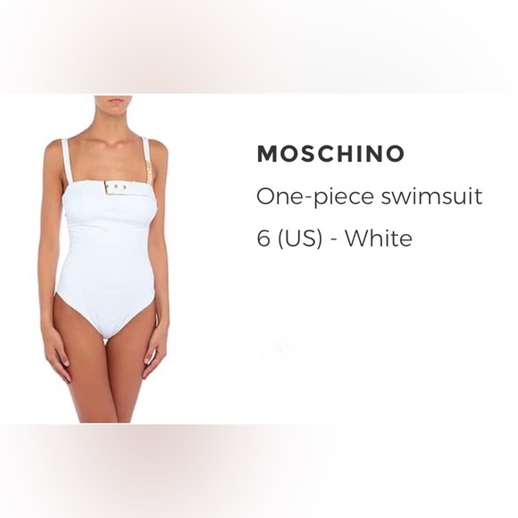 Moschino White One-Piece Swimsuit